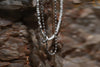 OLIO E ACETO Pure silver white pine dual -layer necklace OA06N17